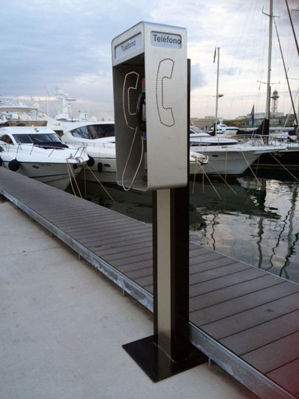 cabina telefefono publeco americano pie.metal.luz int.ext.max.telef.54x19.5 158x37x31 (95eu.) 1u